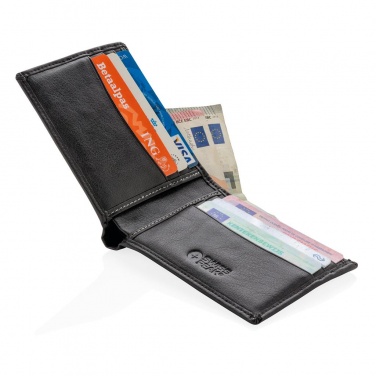 Logo trade promotional items picture of: RFID anti-skimming wallet black, personalized name, sleeve, gift wrap