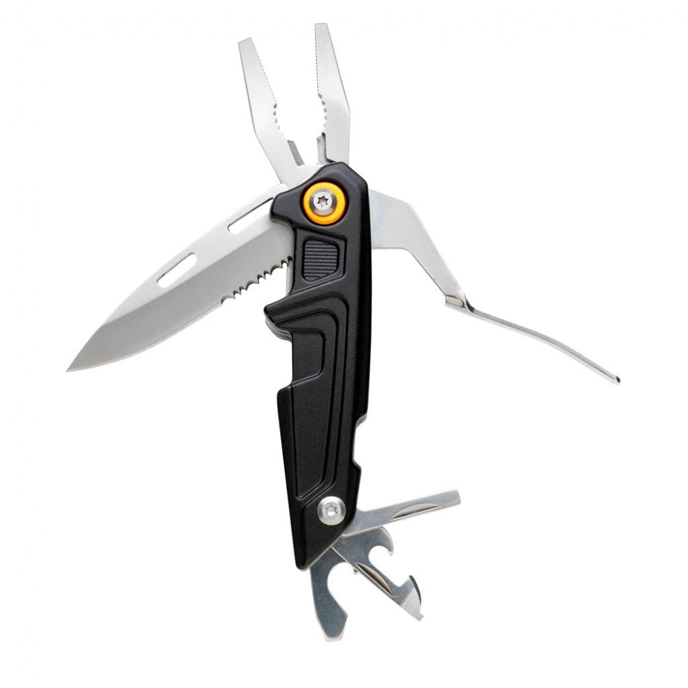 Logo trade corporate gift photo of: Multitool with bit set, black, personalized name, sleeve, gift wrap