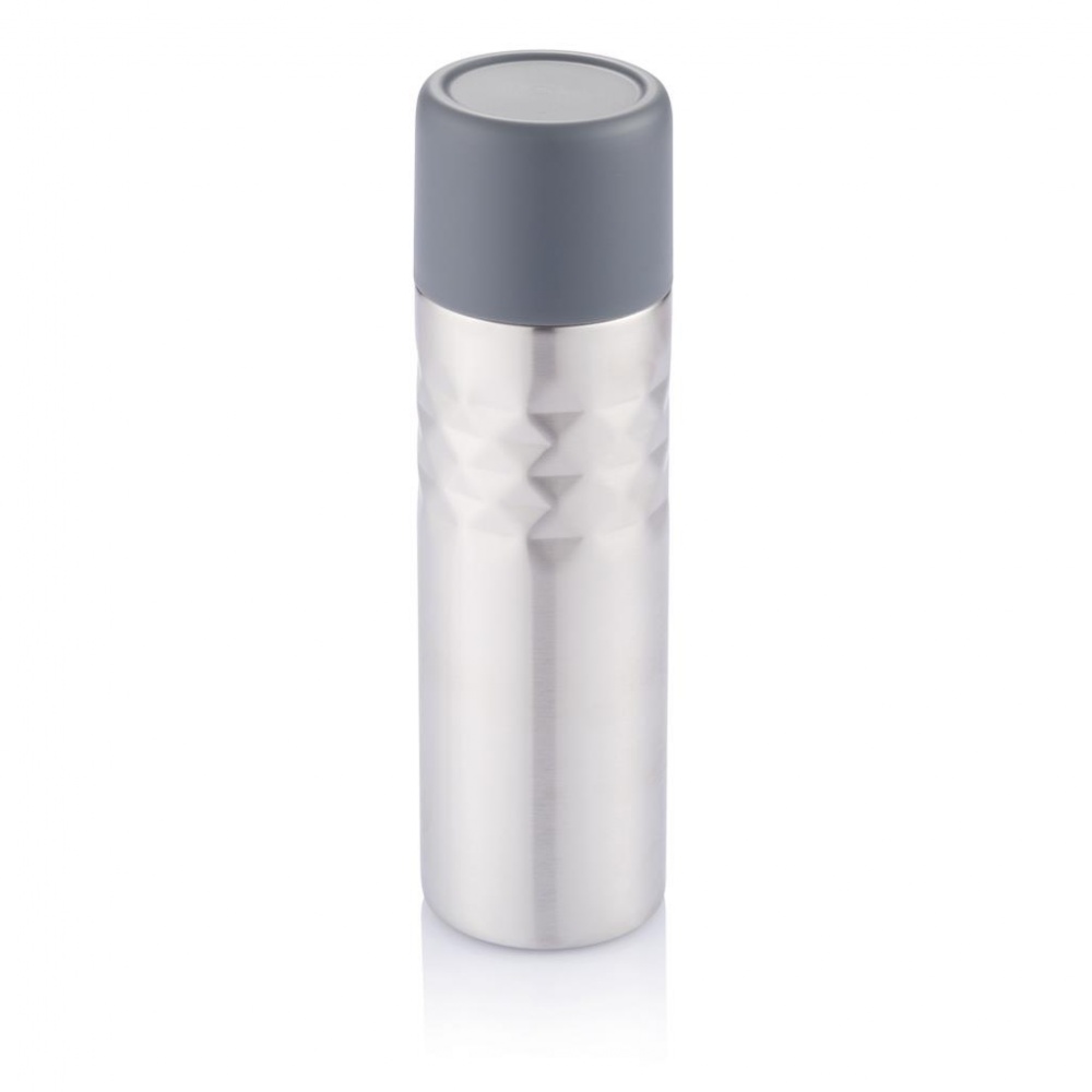 Logo trade business gifts image of: Mosa flask, Stainless steel with personalized name, sleeve, gift wrap