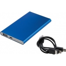 Logo trade business gift photo of: Power bank LIETO 4000 mAh, Blue