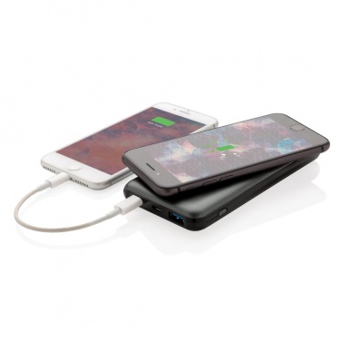 Logotrade promotional item image of: Fast charging 10W wireless powerbank, 10.000 mAh, grey