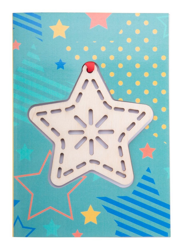 Logo trade business gift photo of: TreeCard Christmas card, star