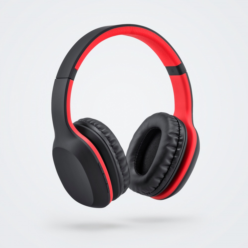 Logo trade promotional gift photo of: Wireless headphones Colorissimo, red