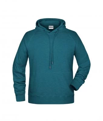 Logo trade promotional merchandise image of: Men's Hoody, petrol-melange