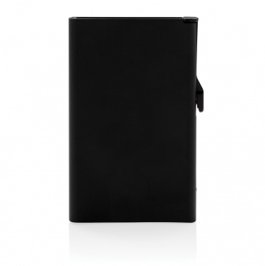 Logo trade promotional giveaways picture of: Standard aluminium RFID cardholder, black