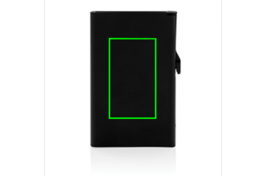 Logo trade promotional items picture of: Standard aluminium RFID cardholder, black