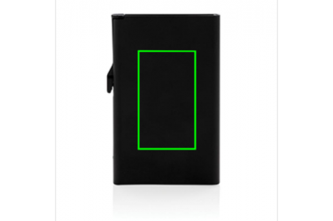 Logo trade promotional merchandise image of: Standard aluminium RFID cardholder, black