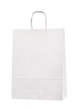 Logo trade advertising products picture of: PAPERBAG WHITE 23X10X32CM