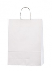 PAPERBAG WHITE 23X10X32CM