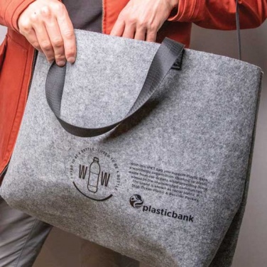 Logo trade corporate gift photo of: RPET Felt Shoulder Bag