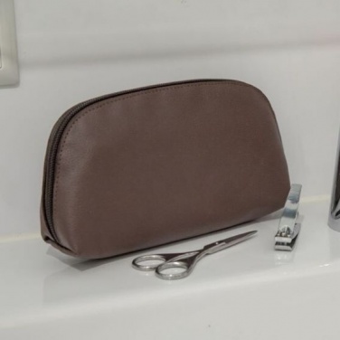 Logo trade promotional products image of: Apple Leather Toiletry Bag