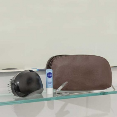 Logo trade promotional gifts picture of: Apple Leather Toiletry Bag