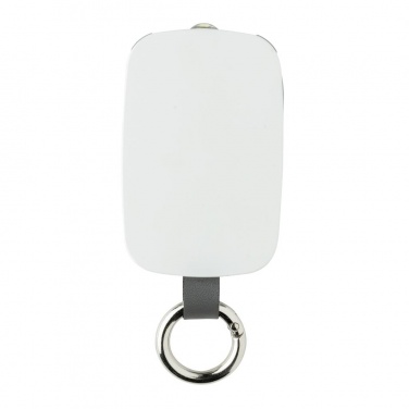 Logo trade advertising product photo of: 1.200 mAh Keychain Powerbank with integrated cables, white