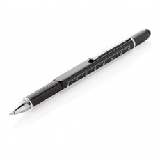 5-in-1 aluminium toolpen, black