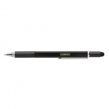 Logotrade corporate gift picture of: 5-in-1 aluminium toolpen, black