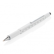 5-in-1 aluminium toolpen, white