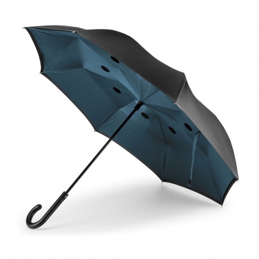 Logo trade corporate gifts image of: Umbrella Angela, reversible, blue-black