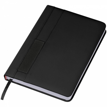 Logo trade advertising products image of: Notebook with pocket A5, Black