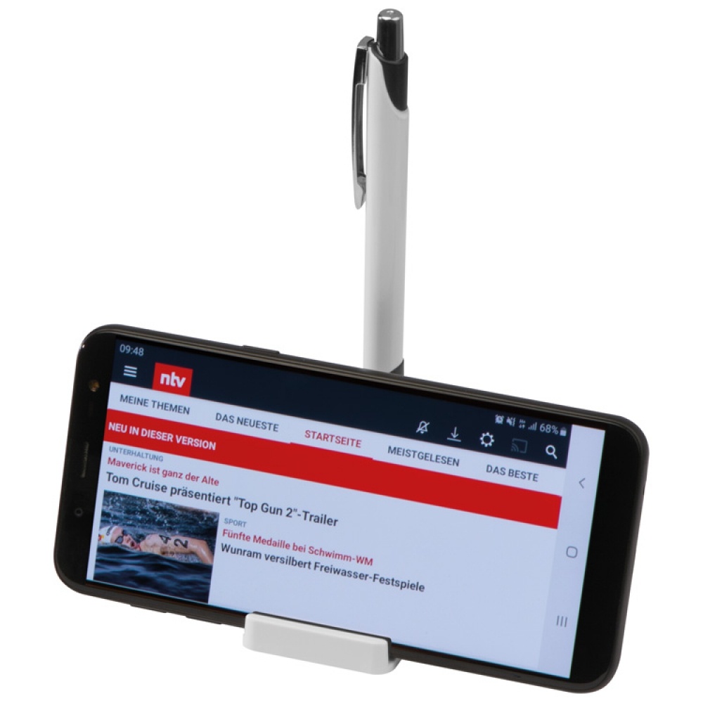 Logo trade corporate gifts picture of: Mobile phone holder with magnetic function, includes metal ballpen