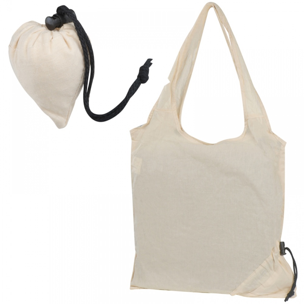 Logo trade advertising products image of: Foldable cotton bag, White