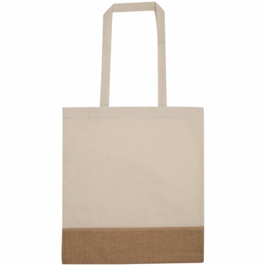 Logo trade business gift photo of: Carrying bag with jute bottom, White