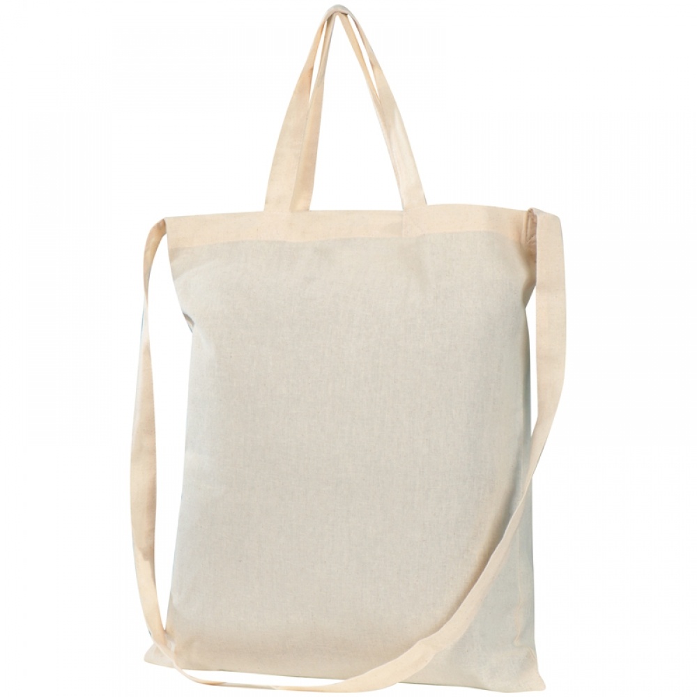 Logo trade promotional merchandise photo of: Cotton bag with 3 handles, White