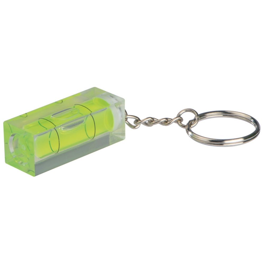 Logo trade promotional products image of: Spirit level keyring, Yellow