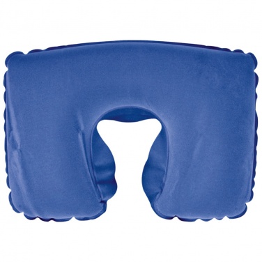 Logo trade promotional items image of: Inflatable soft travel pillow, Blue