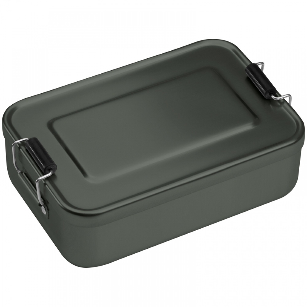 Logotrade promotional product image of: Aluminum lunch box with closure, Grey