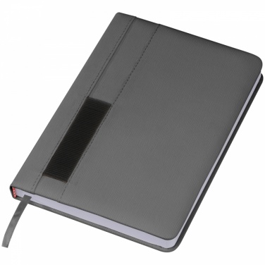 Logo trade corporate gifts picture of: Notebook with pocket A5, Grey