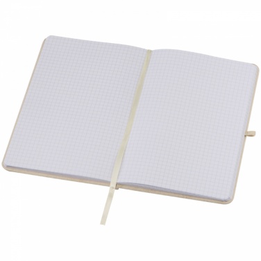 Logo trade corporate gift photo of: Canvas notebook A5, Beige