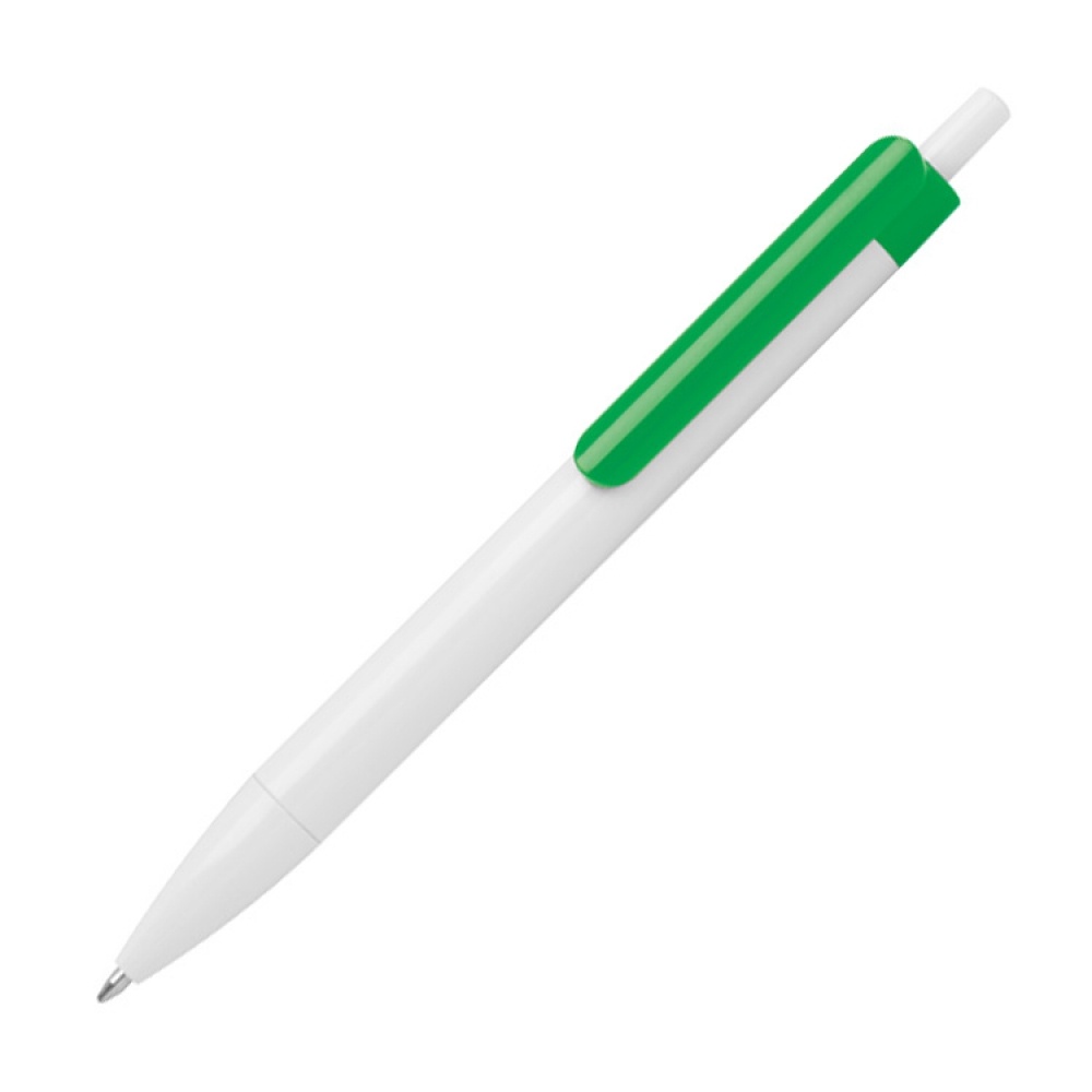 Logotrade corporate gift picture of: Ballpen with colored clip, Green