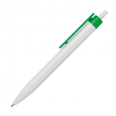 Logo trade promotional giveaway photo of: Ballpen with colored clip, Green