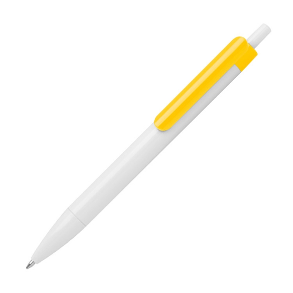 Logotrade promotional giveaway image of: Ballpen with colored clip, Yellow