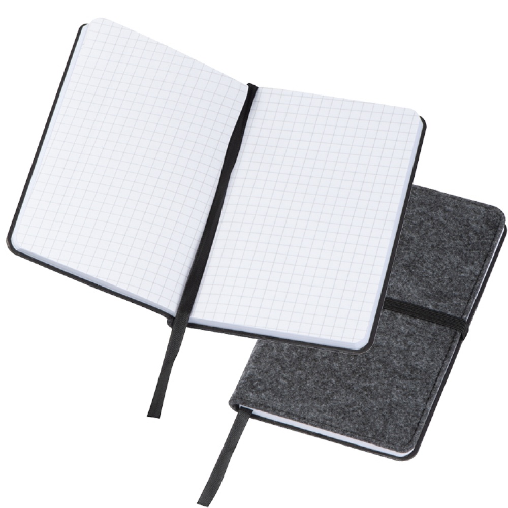 Logotrade promotional products photo of: Felt notebook A6, Grey