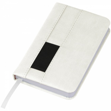 Logo trade promotional items picture of: Notebook with pocket A6, White