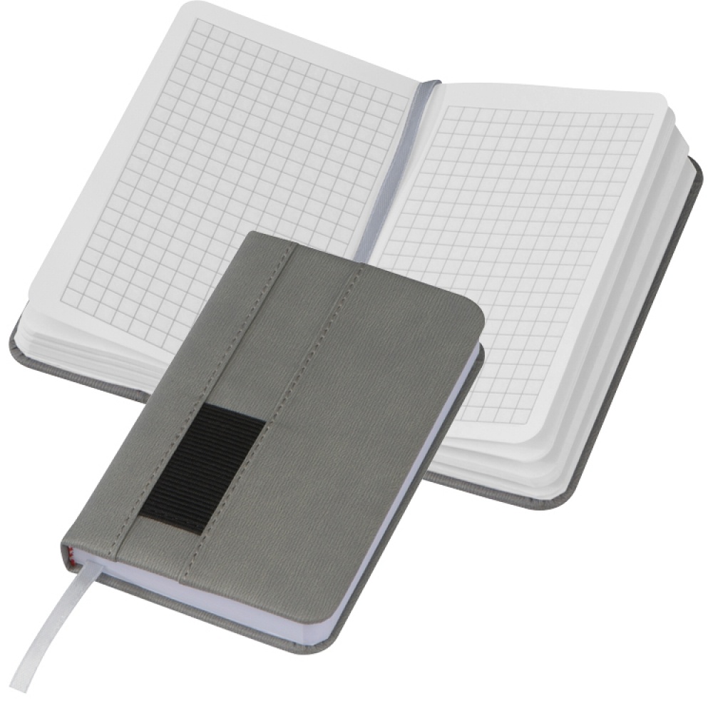 Logotrade promotional product picture of: Notebook with pocket A6, Grey