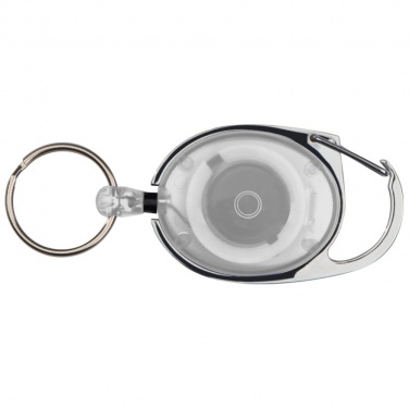 Logo trade corporate gift photo of: Retractable keyring with carabiner, White