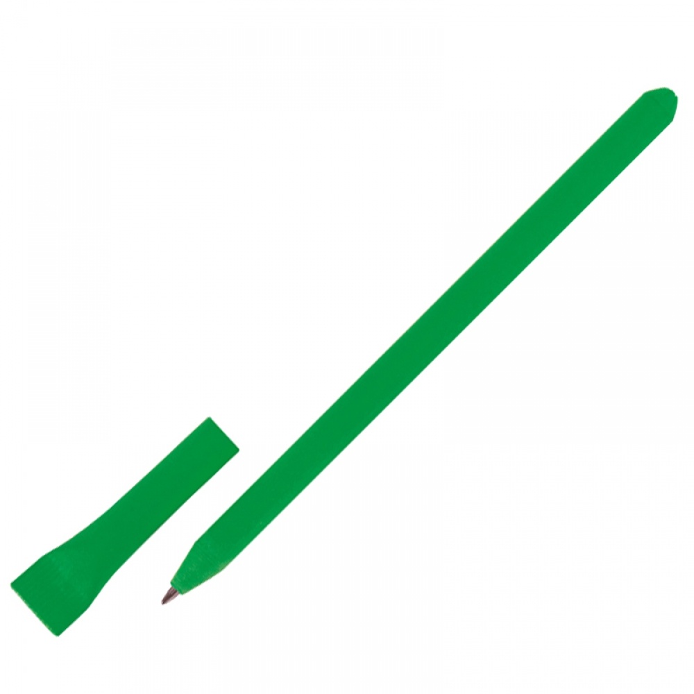 Logo trade promotional items image of: Carboard pen, Green