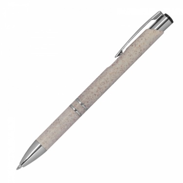 Logotrade business gifts photo of: Nature ballpen with silver applications, Beige