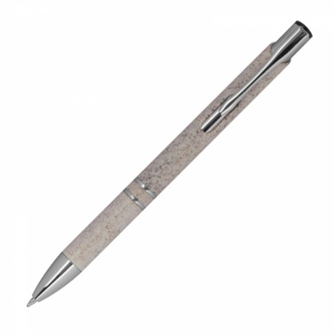 Logo trade advertising products picture of: Nature ballpen with silver applications, Beige