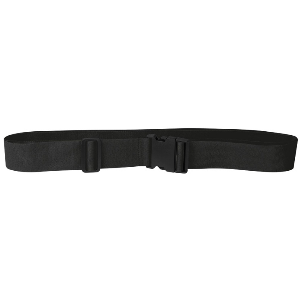 Logo trade promotional items image of: Adjustable luggage strap, Black/White