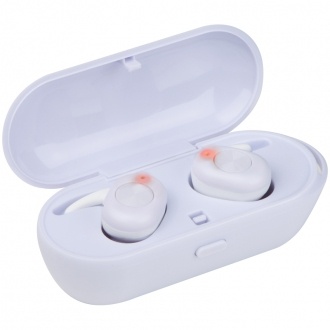 Logo trade promotional merchandise photo of: In-ear headphones, White