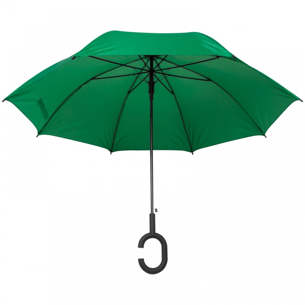 Logo trade advertising product photo of: Hands-free umbrella, Green