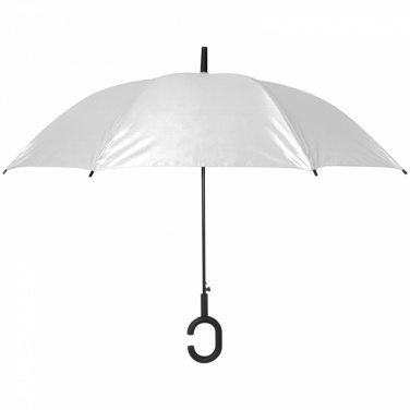 Logo trade corporate gifts image of: Hands-free umbrella, White