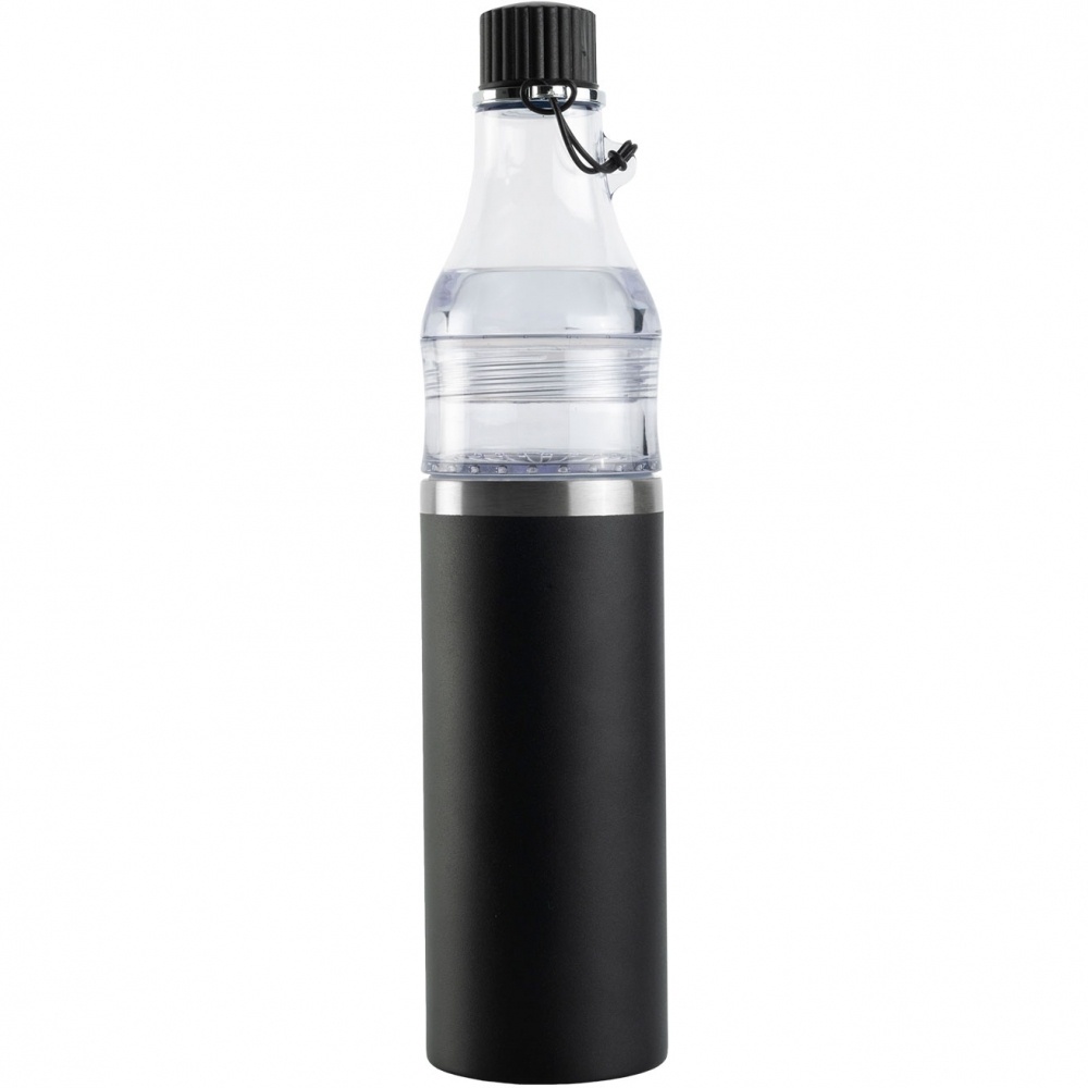 Logo trade promotional item photo of: Vacuum bottle DOMINIKA, Black