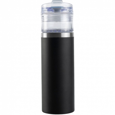 Logo trade business gift photo of: Vacuum bottle DOMINIKA, Black