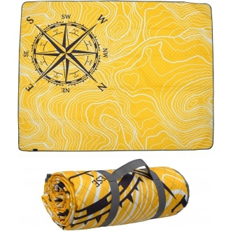 Logotrade promotional gift picture of: Foldable picnic blanket ALVERNIA, Yellow