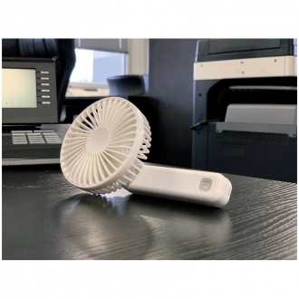 Logo trade business gifts image of: USB fan, White