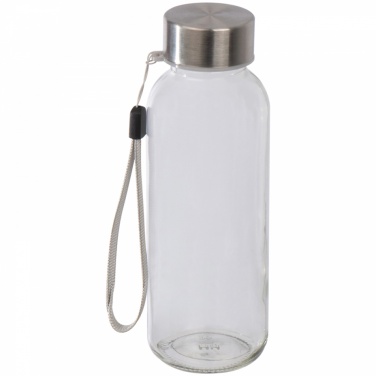 Logo trade promotional merchandise photo of: Drinking bottle with neoprene sleeve, Black/White